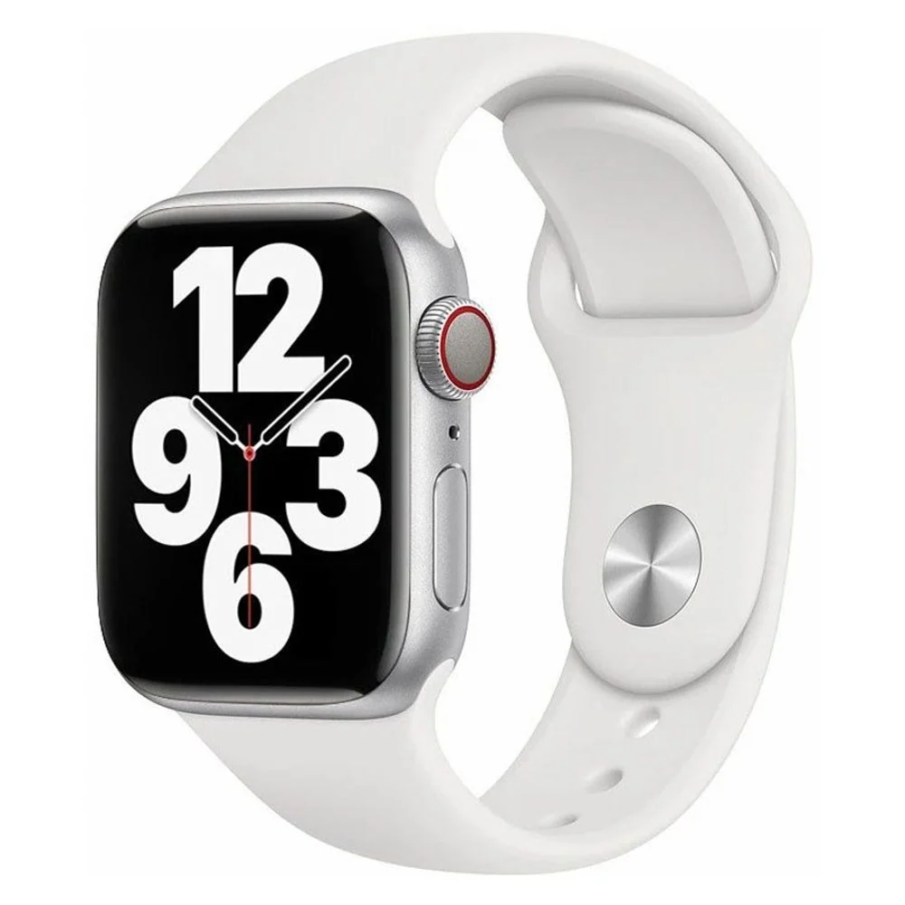 Apple Watch (42/44/SE/45/46/49 mm) Lippa Silikon Stropp – Hvit v:1271947