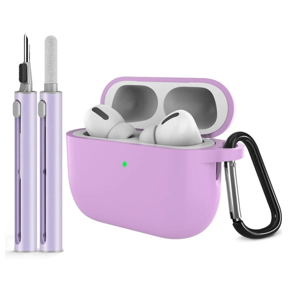 Apple AirPods Pro (3. gen.) Silikon Deksel m. Karabinkrok & Rengjøring v:3966035 Apple AirPods Pro (3. gen.) Silikon Deksel m. Karabinkrok & Rengjøring v:3966035
