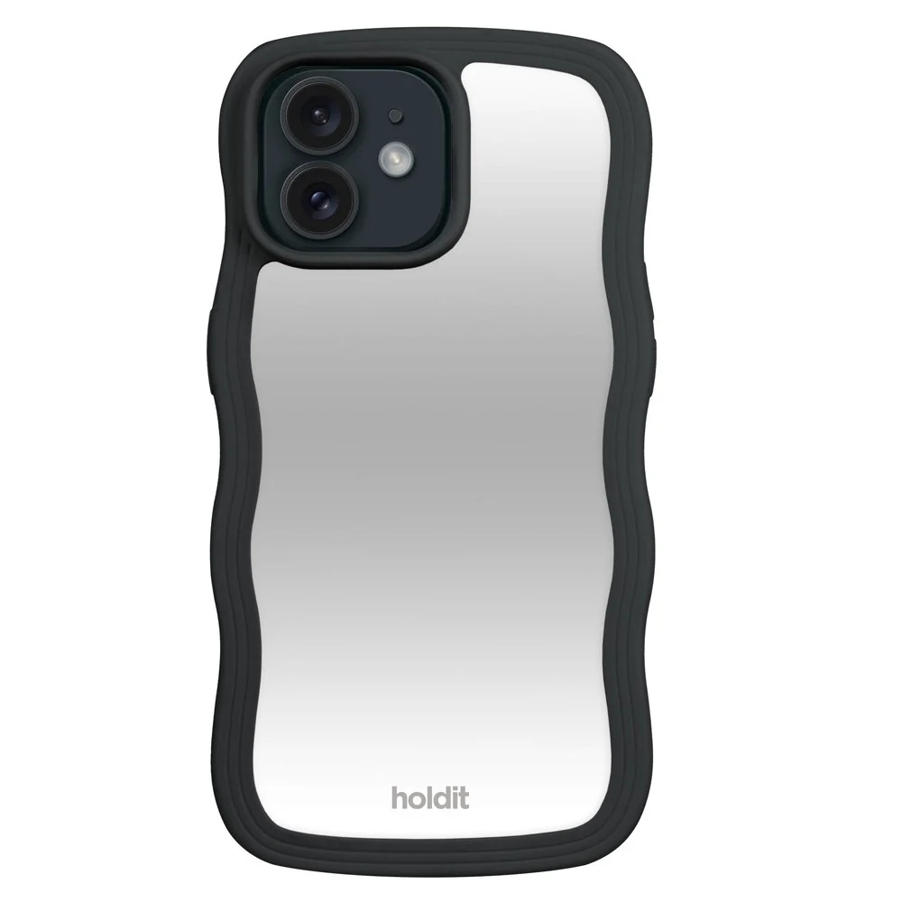 Holdit iPhone 12 / 12 Pro Wavy Deksel – Black / Mirror v:4313281 Holdit iPhone 12 / 12 Pro Wavy Deksel – Black / Mirror v:4313281