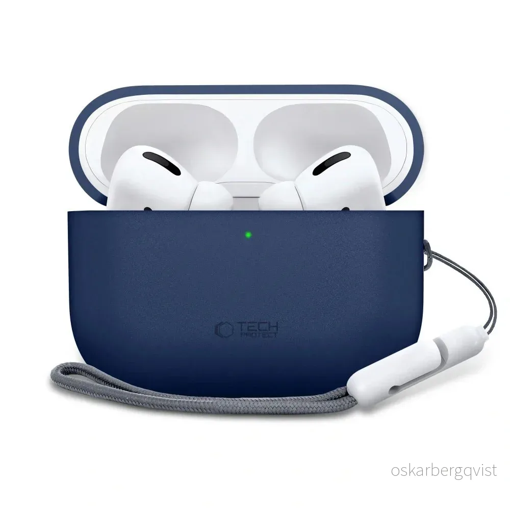 Apple AirPods Pro (3. Gen) Tech-Protect Silikondeksel med Stropp – Mør v:5175279 Apple AirPods Pro (3. Gen) Tech-Protect Silikondeksel med Stropp – Mør v:5175279