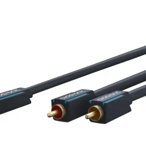 ClickTronic 3,5 mm AUX til RCA-adapterkabel, Stereo Premium-kabel | 1x 3,5 mm jackplugg 2x cinchplugg | 1,0 m | OFC innerleder v:1635317