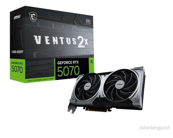 MSI GeForce RTX 5070 12G VENTUS 2X OC-grafikkort v:4441677