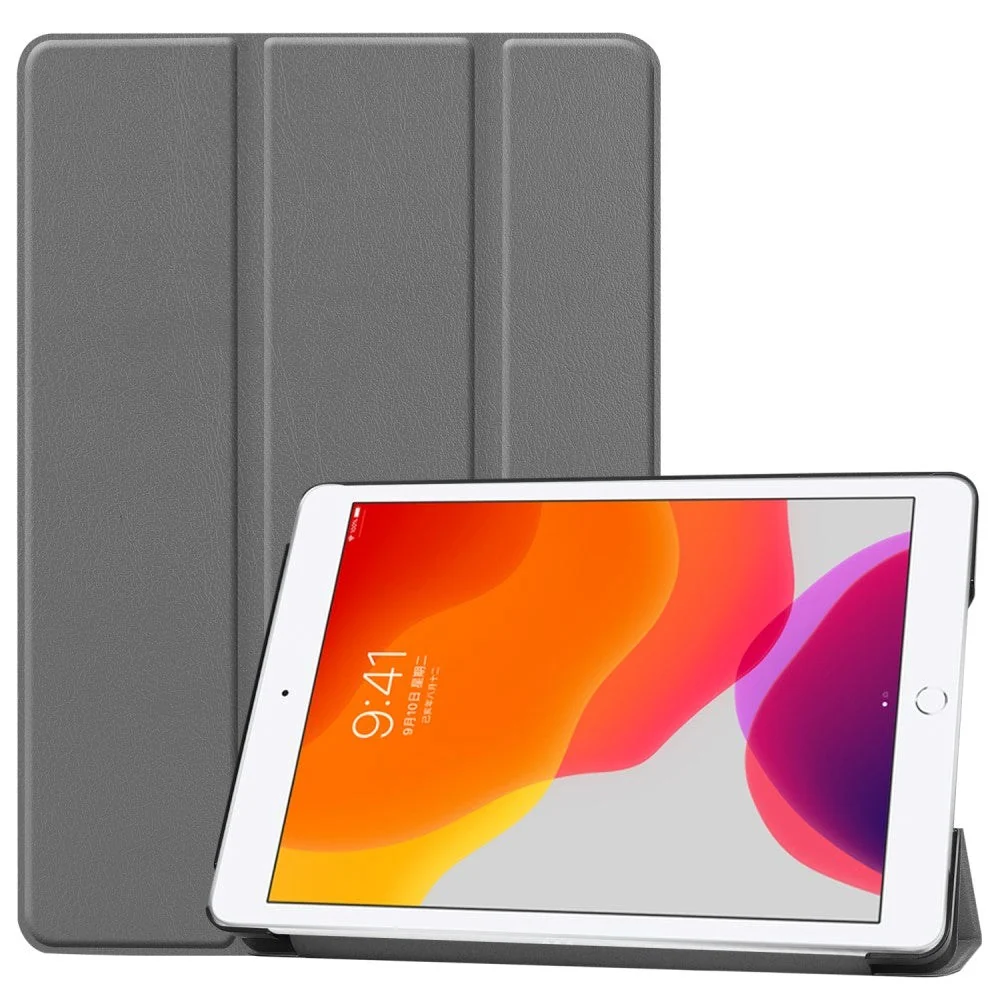Apple iPad 10.2" (2021 / 2020 / 2019) Skinn Flip Deksel m. Stativ – Gr v:8380287 Apple iPad 10.2" (2021 / 2020 / 2019) Skinn Flip Deksel m. Stativ – Gr v:8380287