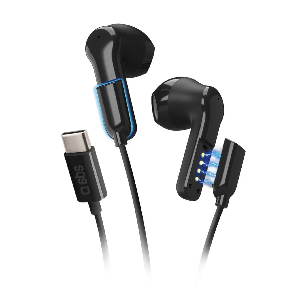 SBS Hybrid 2-i-1 Hodetelefoner – med / uten Kabel – USB-C – Svart v:6530104 SBS Hybrid 2-i-1 Hodetelefoner – med / uten Kabel – USB-C – Svart v:6530104