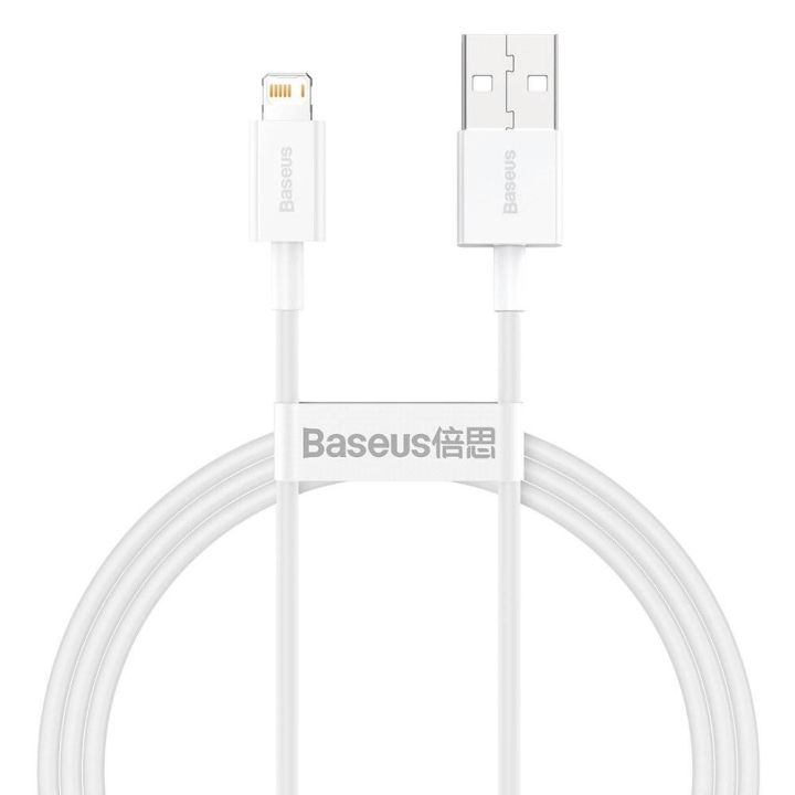 Baseus USB 2.0 til Lightning kabel 1m vit v:8978610