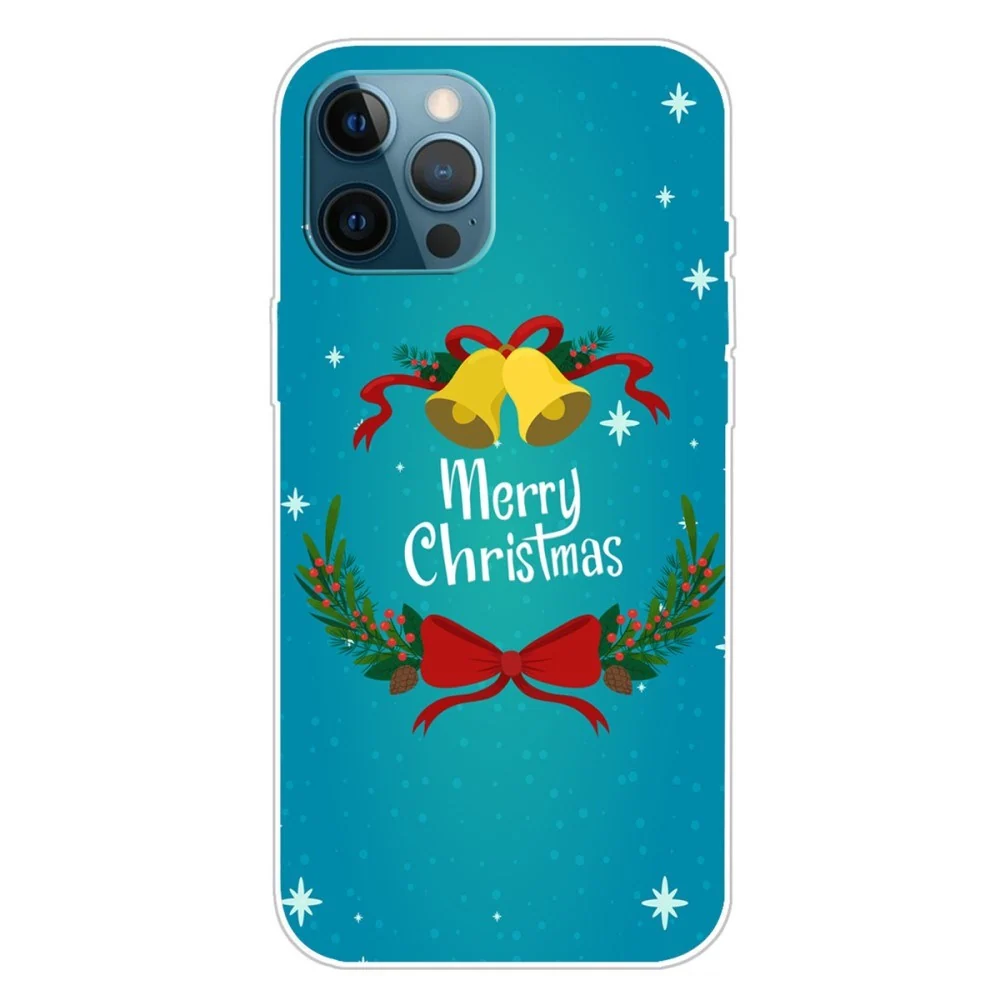 iPhone 15 Pro Fleksibelt Plast Jul Deksel - Merry Christmas - Juleklok v:6119131