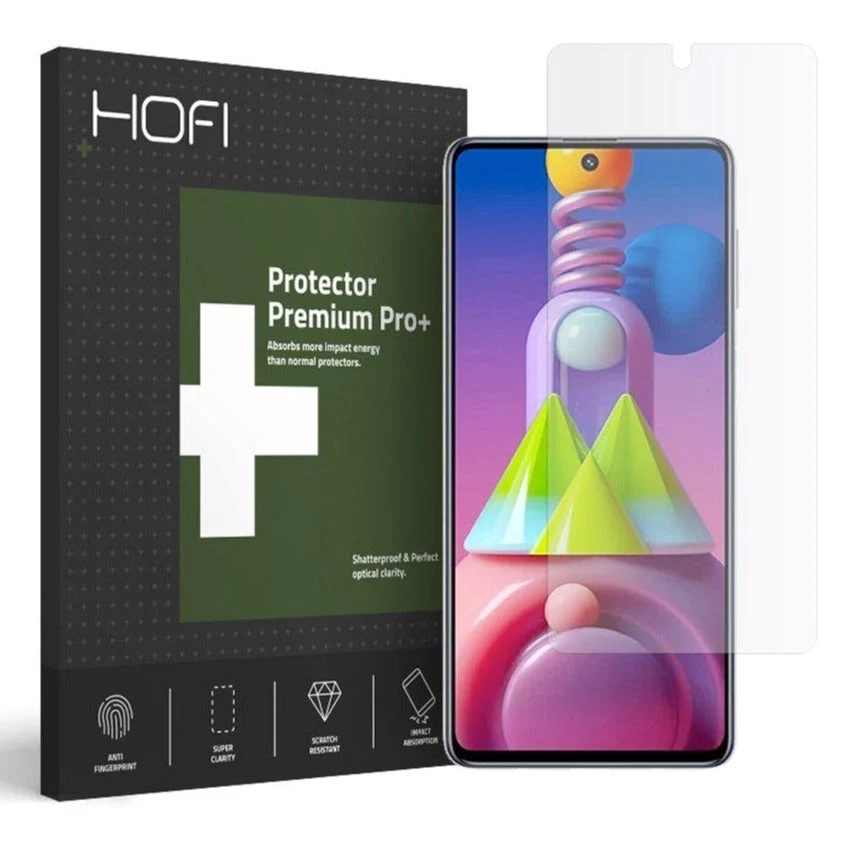 Samsung Galaxy M51 Hofi Hybrid Pro+ Herdetglass Skjermbeskytter - Case v:9202222