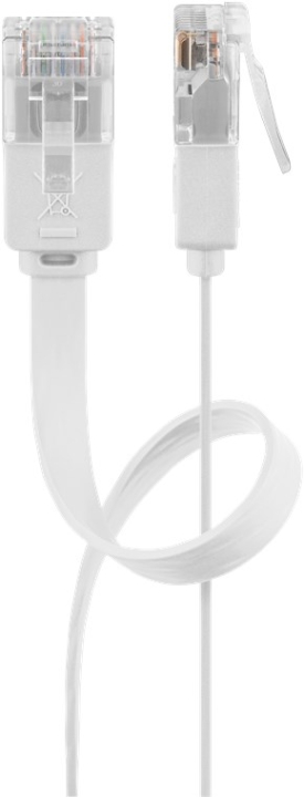 Goobay CAT 6 flat patchkabel, U/UTP, hvit kobberleder (CU), 20 m v:9367456