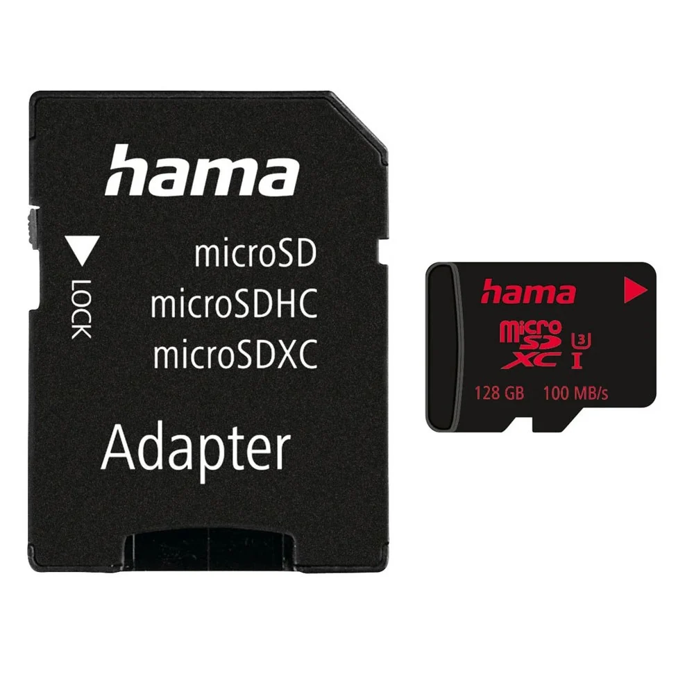 HAMA Micro SDXC-Kort inkl. SD-Adapter 100 MB/s – 128 GB v:6147460 HAMA Micro SDXC-Kort inkl. SD-Adapter 100 MB/s – 128 GB v:6147460