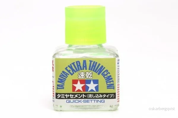 Tamiya Extra Thin Cement, hurtigherdende, med pensel 40 ml v:6494852