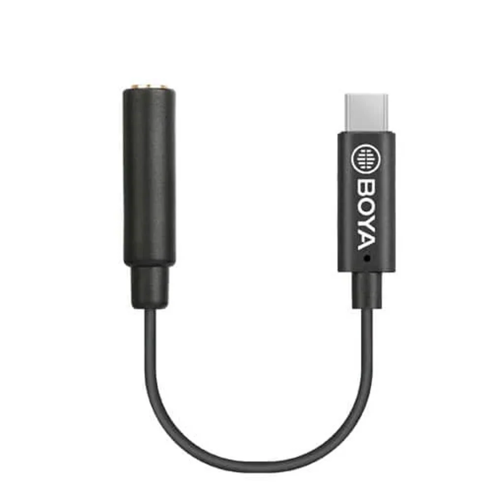 BOYA BY-K4 Lydadapter – USB-C til 3.5mm Minijack – Svart v:8032836 BOYA BY-K4 Lydadapter – USB-C til 3.5mm Minijack – Svart v:8032836