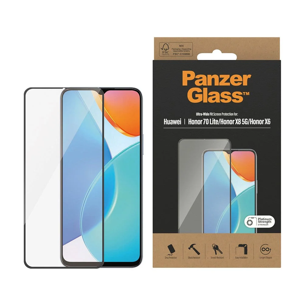 Honor 70 Lite PanzerGlass Ultra Wide Fit Skjermbeskyttelsesglass – Pla v:4419401 Honor 70 Lite PanzerGlass Ultra Wide Fit Skjermbeskyttelsesglass – Pla v:4419401