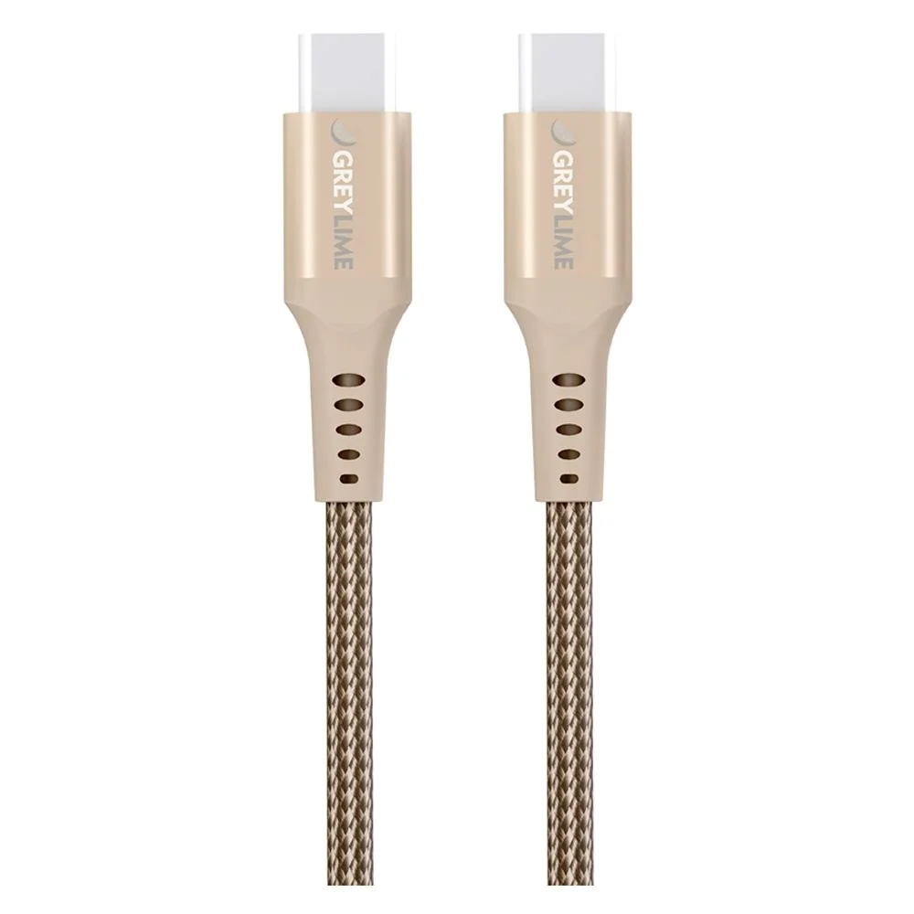 GreyLime 60W Flettet USB-C til USB-C Kabel 50 cm- Beige v:3961889 GreyLime 60W Flettet USB-C til USB-C Kabel 50 cm- Beige v:3961889
