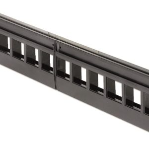 DeLOCK 10 Keystone Patch Panel, for 12xKeystone-kontakter, 1U, svart v:8189642