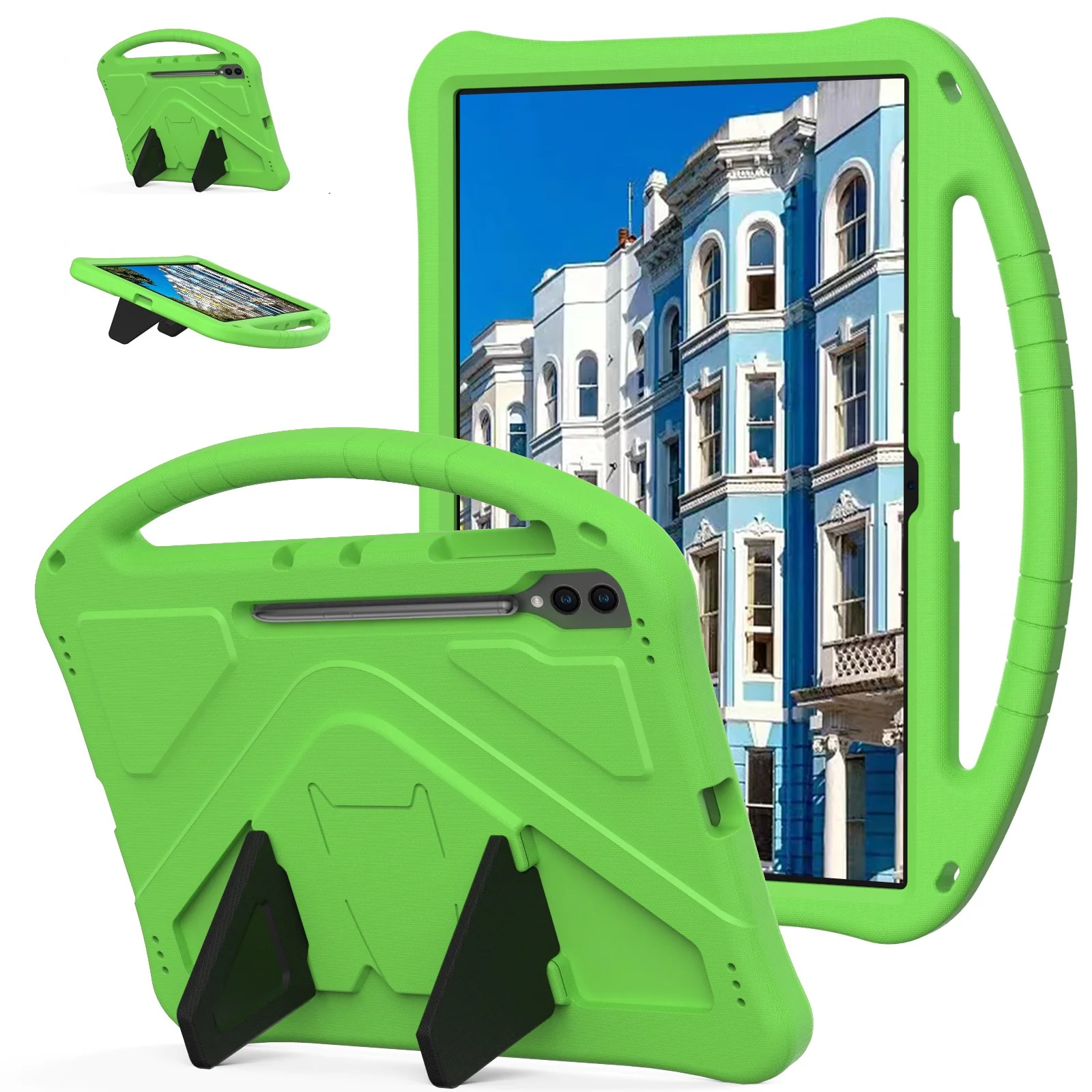 EIDERWOOD Samsung Galaxy Tab S10 Ultra Barneskrin med Kickstand – Grøn v:8518138 EIDERWOOD Samsung Galaxy Tab S10 Ultra Barneskrin med Kickstand – Grøn v:8518138