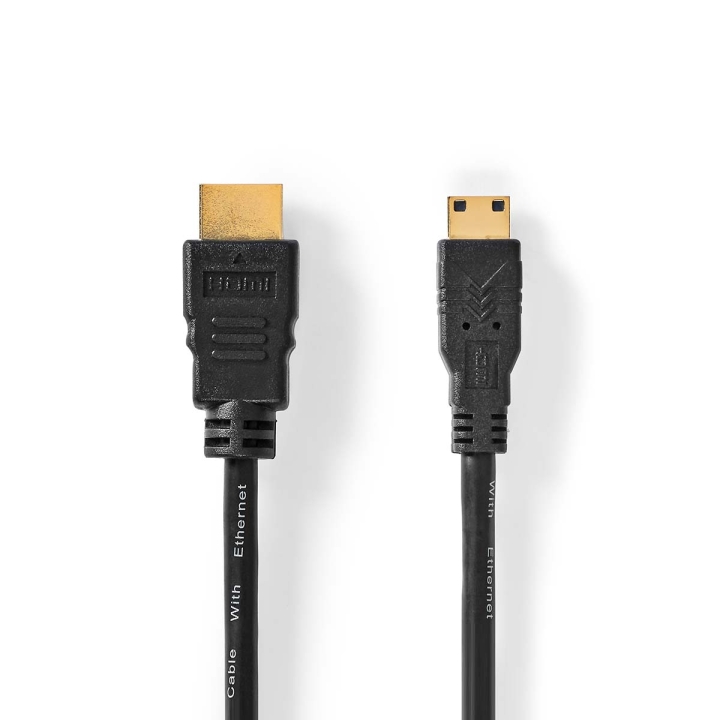 Nedis High Speed HDMI ™ kabel med Ethernet | HDMI ™ -kontakt | HDMI ™ minikontakt | 4K@30Hz | 10.2 Gbps | 2.00 m | Rund | PVC | Sort | Boks v:4996095 Nedis High Speed HDMI ™ kabel med Ethernet | HDMI ™ -kontakt | HDMI ™ minikontakt | 4K@30Hz | 10.2 Gbps | 2.00 m | Rund | PVC | Sort | Boks v:4996095