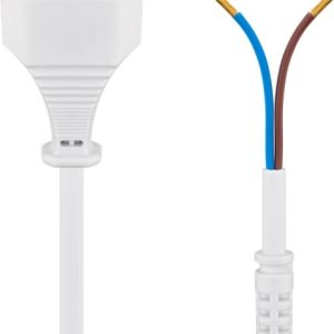 Goobay Kabel med Euro-plugg for montering, 1,5 m, hvit Euro-plugg (type C, CEE 7/16) > løse kabelender v:2345528 Goobay Kabel med Euro-plugg for montering, 1,5 m, hvit Euro-plugg (type C, CEE 7/16) > løse kabelender v:2345528