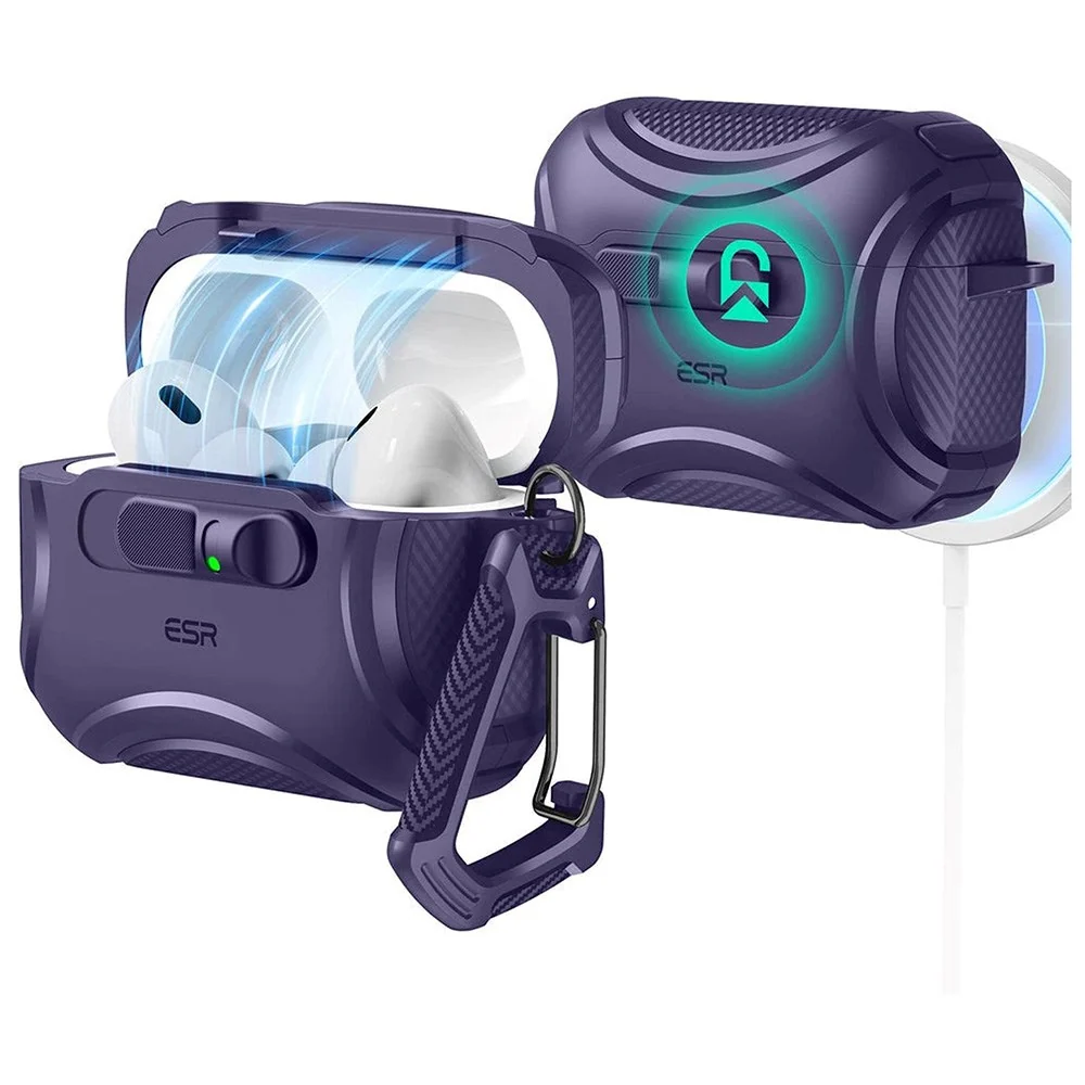 ESR AirPods Pro (3. gen.) Cyber FlickLock Deksel med Karabinkrok – Lil v:4569317