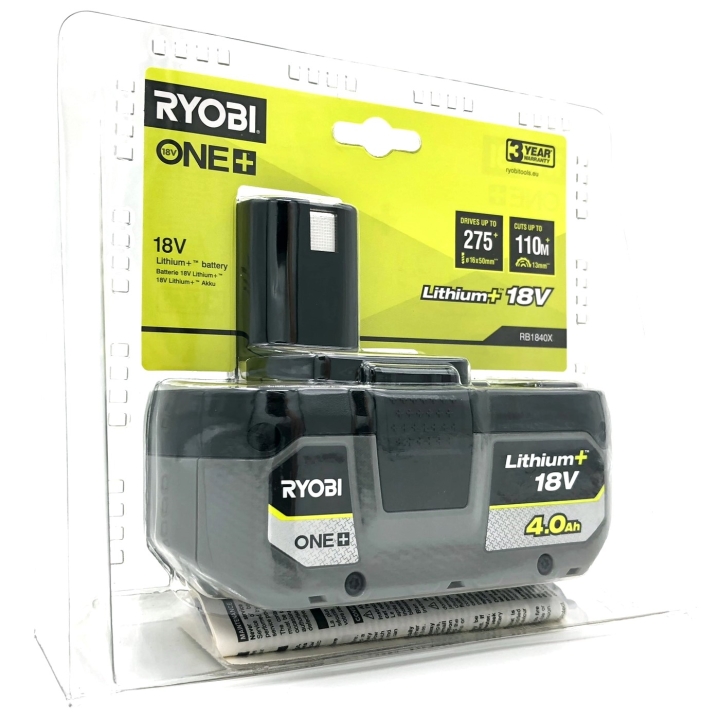 Ryobi RB1840X Battery 18 V/4.0 Ah Lithium+ v:7878472 Ryobi RB1840X Battery 18 V/4.0 Ah Lithium+ v:7878472