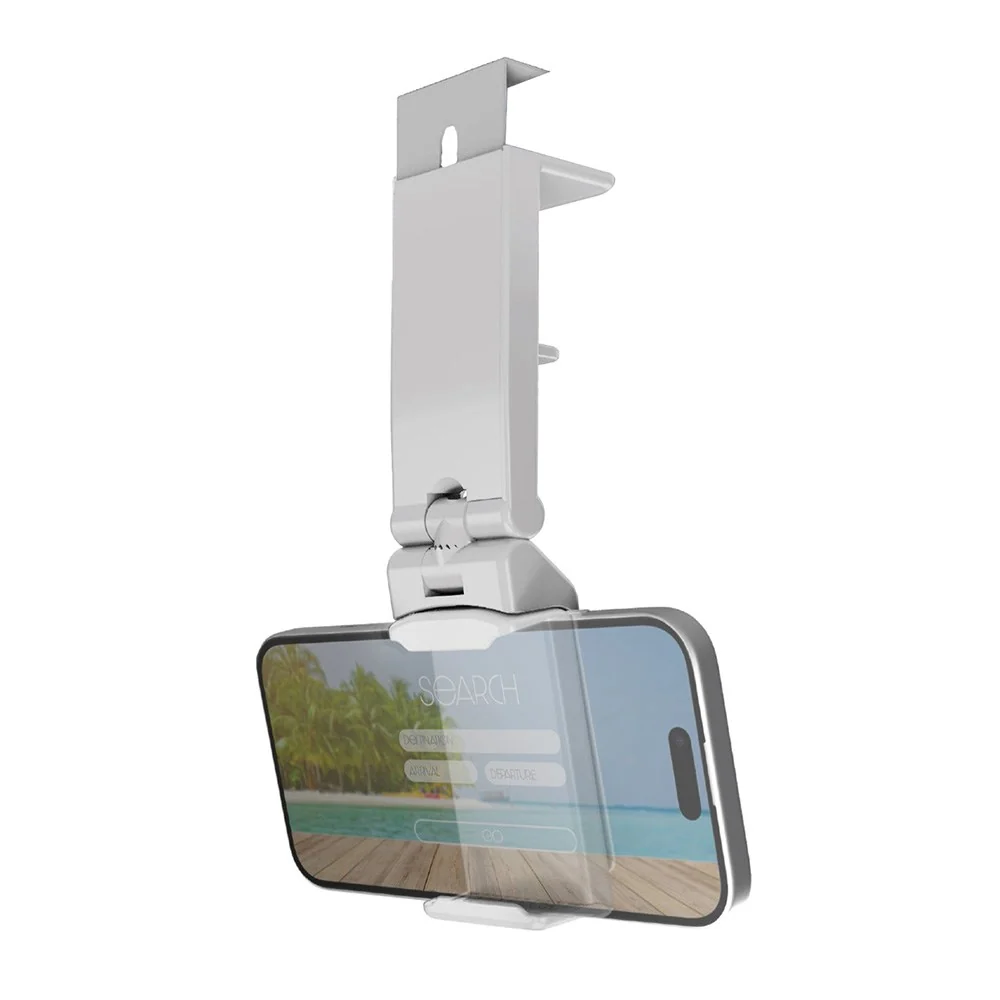 Allsidig & Sammenleggbar Universal Mobilholder med Klemme - Hvit v:7026567