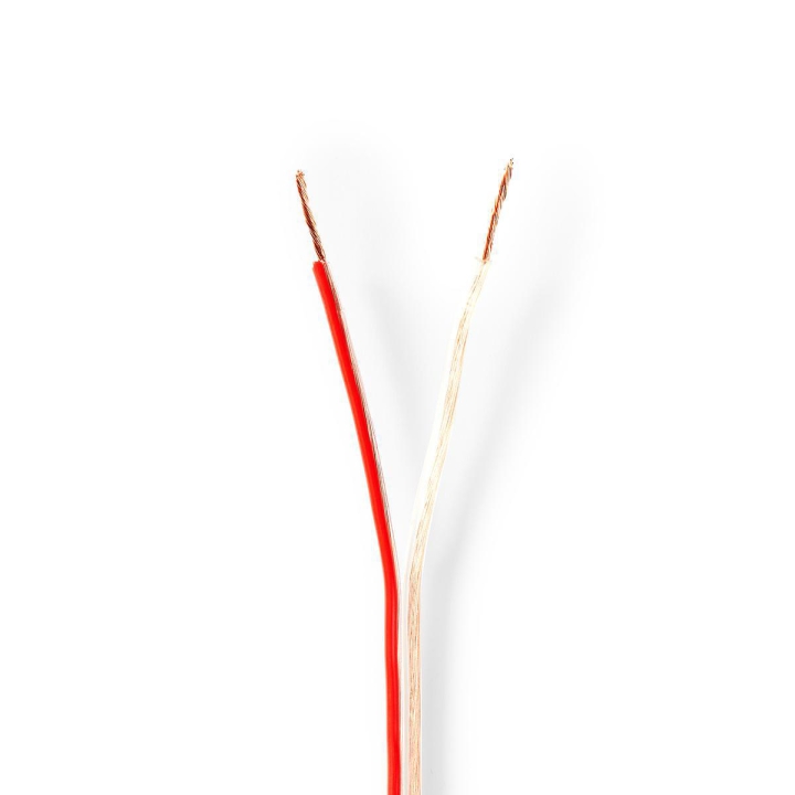 Nedis Speaker Cable | 2 x 0.75 mm² | Kobber | 100 m | Rund | PVC | Gjennomsiktig | Rull v:1527497