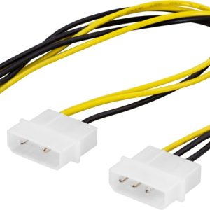DELTACO adapterkabel 2×4-pin til 6-pin PCI-Express, 25cm v:6691311 DELTACO adapterkabel 2×4-pin til 6-pin PCI-Express, 25cm v:6691311