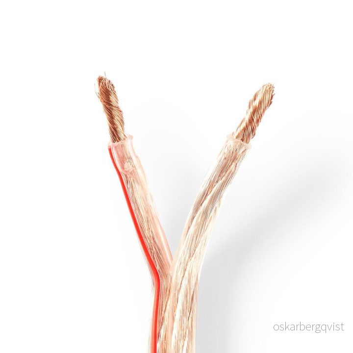 Nedis Speaker Cable | 2 x 6.00 mm² | CCA | 100 m | Rund | PVC | Gjennomsiktig | Pakk Inn v:7660344