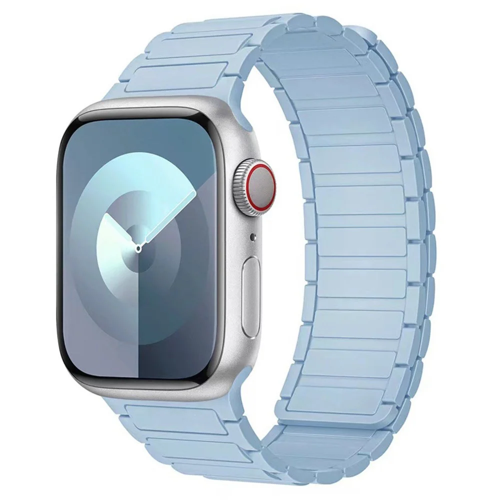 Apple Watch (42/44/45/46/49 mm) Lippa Magnetisk Silikonreim – Lyseblå v:6387597 Apple Watch (42/44/45/46/49 mm) Lippa Magnetisk Silikonreim – Lyseblå v:6387597