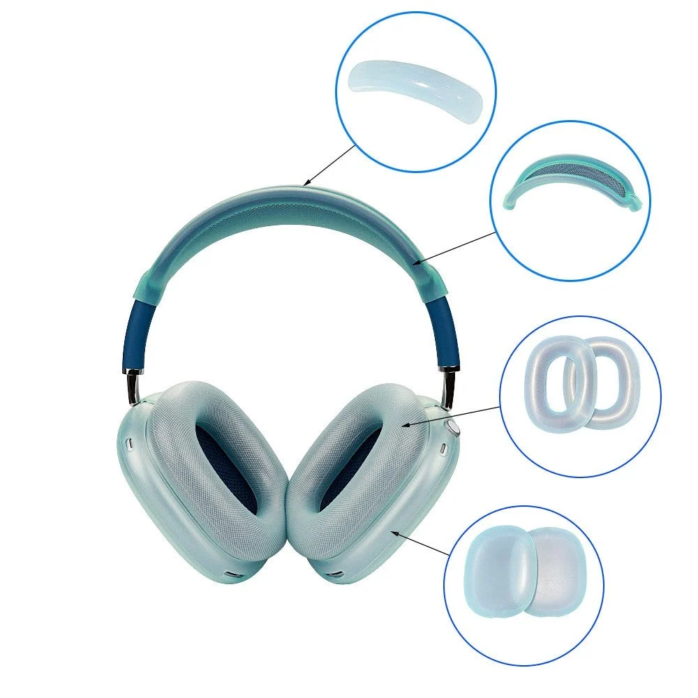 AirPods Max / Max 2 Fleksibelt Silikondeksel med Bøylebeskyttelse – Gj v:7616026 AirPods Max / Max 2 Fleksibelt Silikondeksel med Bøylebeskyttelse – Gj v:7616026