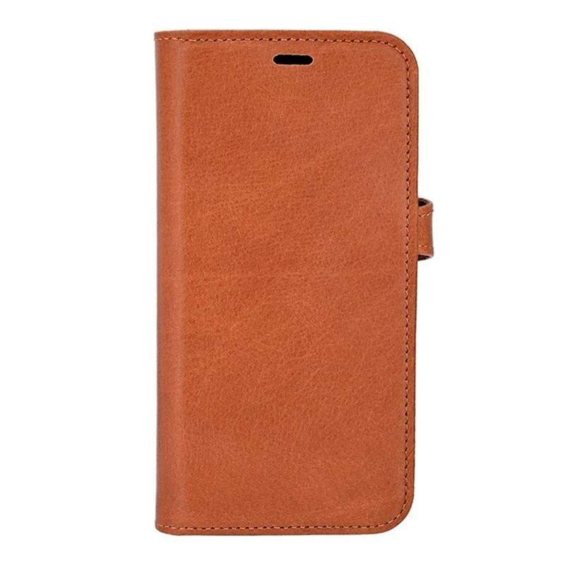 iPhone 17e / 16e Buffalo 2-i-1 Ekte Skinn Flip Deksel - Brun v:4715735