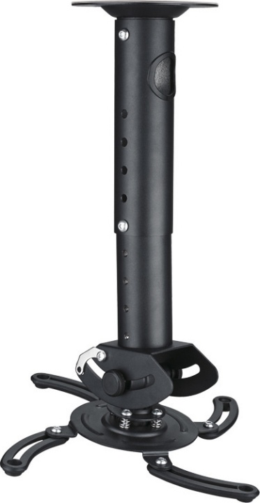 DELTACO, Universal projector mount adj height,15 KG, 360 Swivel, black v:8517045