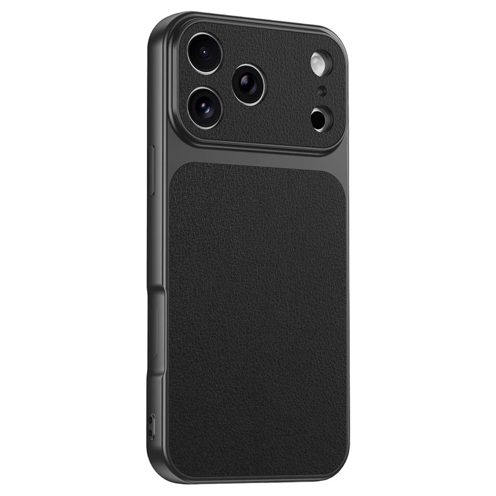 iPhone 17 Pro EIDERWOOD Hybrid Bakdeksel med Kunstskinn – Svart v:2739084