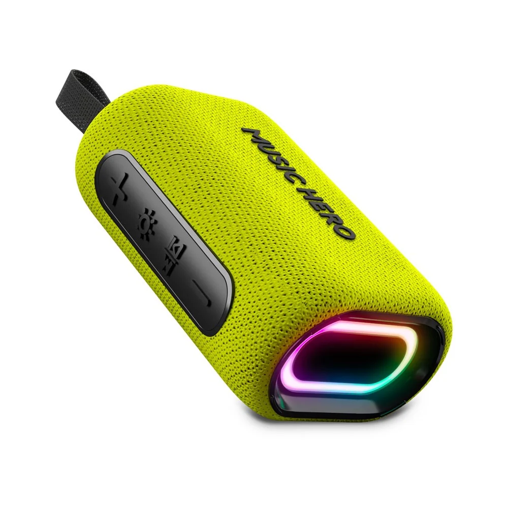 MUSIC HERO Trådløs Bluetooth Høyttaler 10W – Gul v:1553535 MUSIC HERO Trådløs Bluetooth Høyttaler 10W – Gul v:1553535
