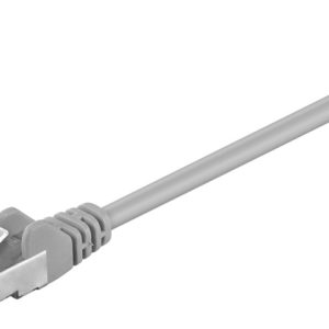Goobay Kretskabel CAT 5e, SF/UTP, grå, 1 m kobberbelagt aluminiumtråd (CCA) v:9097750 Goobay Kretskabel CAT 5e, SF/UTP, grå, 1 m kobberbelagt aluminiumtråd (CCA) v:9097750
