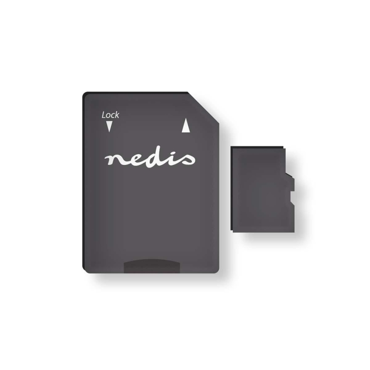 Nedis microSD Minnekort | microSDXC | 128 GB | Skrive hastighet: 45 MB/s | Les hastighet: 100 MB/s | UHS-I | AD adapter inkludert v:9774148 Nedis microSD Minnekort | microSDXC | 128 GB | Skrive hastighet: 45 MB/s | Les hastighet: 100 MB/s | UHS-I | AD adapter inkludert v:9774148