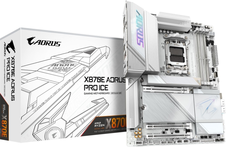 Gigabyte X870E AORUS PRO ICE ATX-hovedkort v:3309823