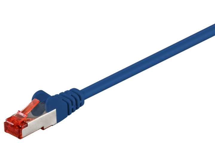 Goobay Kretskabel CAT 6, S/FTP (PiMF), blå, 10 m kobberbelagt aluminiumtråd (CCA) v:3946532