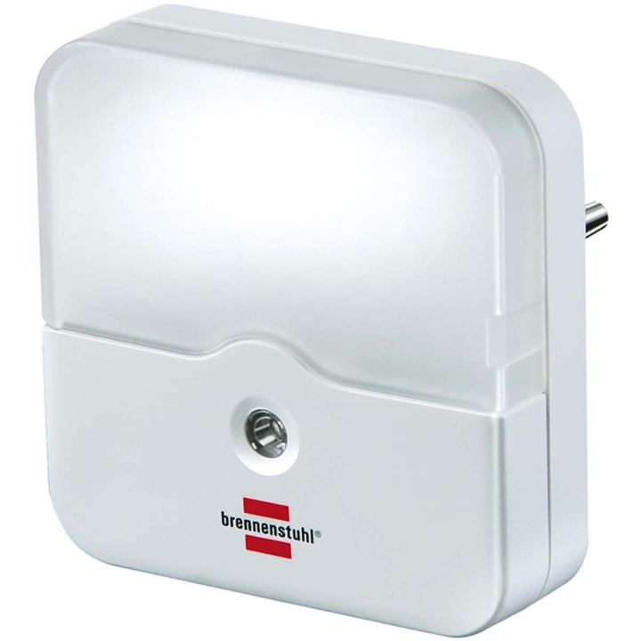 brennenstuhl Firkantet LED orienteringslys / nattlys med dimmesensor for stikkontakt Hvit v:1841875 brennenstuhl Firkantet LED orienteringslys / nattlys med dimmesensor for stikkontakt Hvit v:1841875