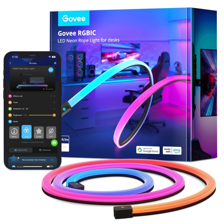Govee Neon spillbordbelysning (3m) – Smart RGBIC LED-stripe v:5245835