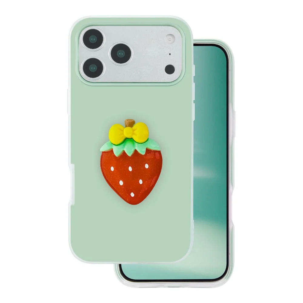 iPhone 17 Pro TFO 3D Frukt Deksel – Jordbær v:6184629 iPhone 17 Pro TFO 3D Frukt Deksel – Jordbær v:6184629