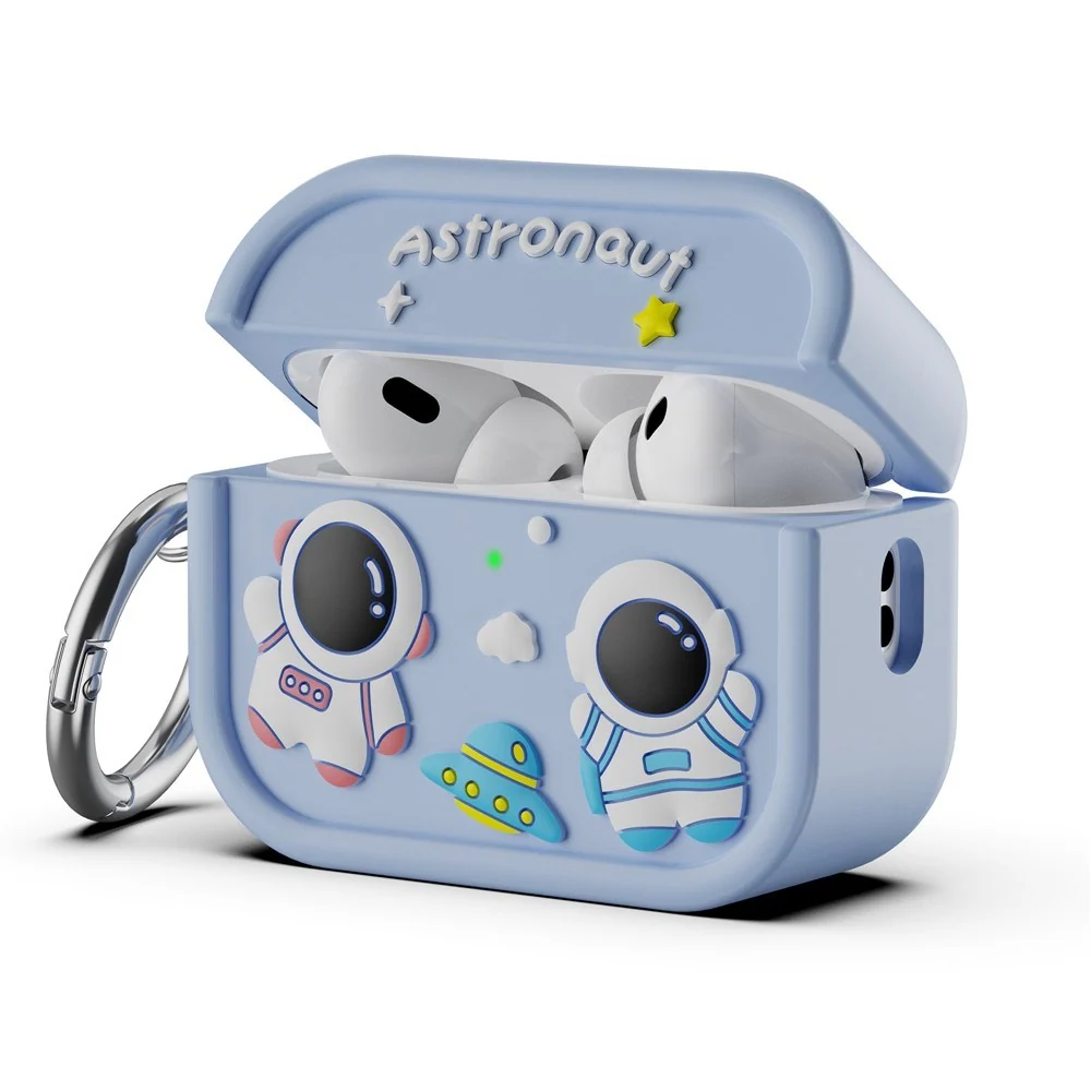 Apple AirPods Pro (2. Gen.) Silikon Deksel m. Astronaut Design – Lyseb v:1574873 Apple AirPods Pro (2. Gen.) Silikon Deksel m. Astronaut Design – Lyseb v:1574873