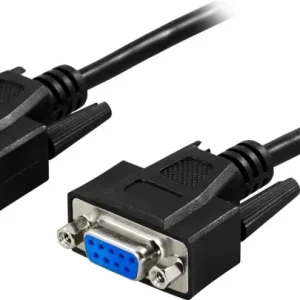DELTACO forlengningskabel DB9 output-input 2m,svart v:7716729 DELTACO forlengningskabel DB9 output-input 2m,svart v:7716729