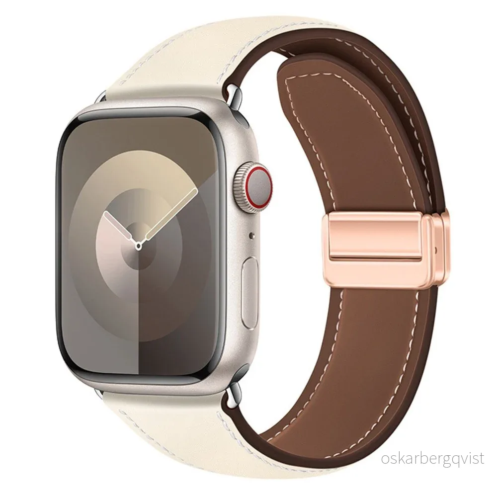 Apple Watch (38/40/41/42 mm) Lippa Magnetisk Klokkerem i Kunstskinn – v:7005852 Apple Watch (38/40/41/42 mm) Lippa Magnetisk Klokkerem i Kunstskinn – v:7005852