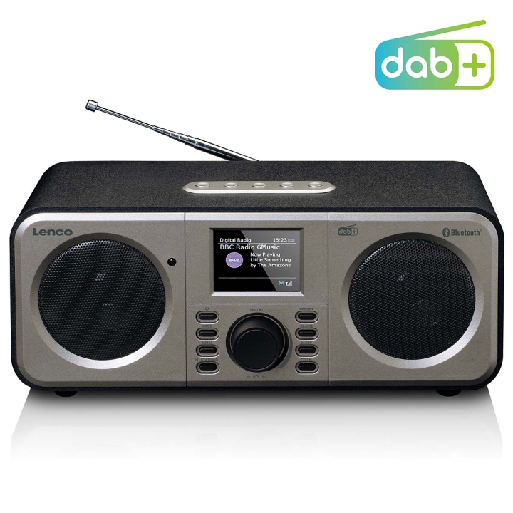Lenco Stereo DAB+ FM-radio med Bluetooth® Svart v:7860780