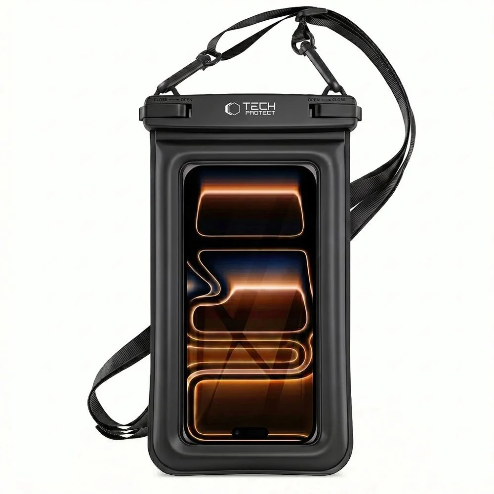 Tech-Protect Flytende Vanntett Etui – Maks.: 185 x 110 mm – Svart v:2601764