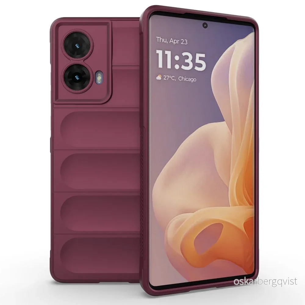 EIDERWOOD Motorola Moto G85 (5G) Fleksibelt Plastdeksel - Bordeaux Rød v:9115357