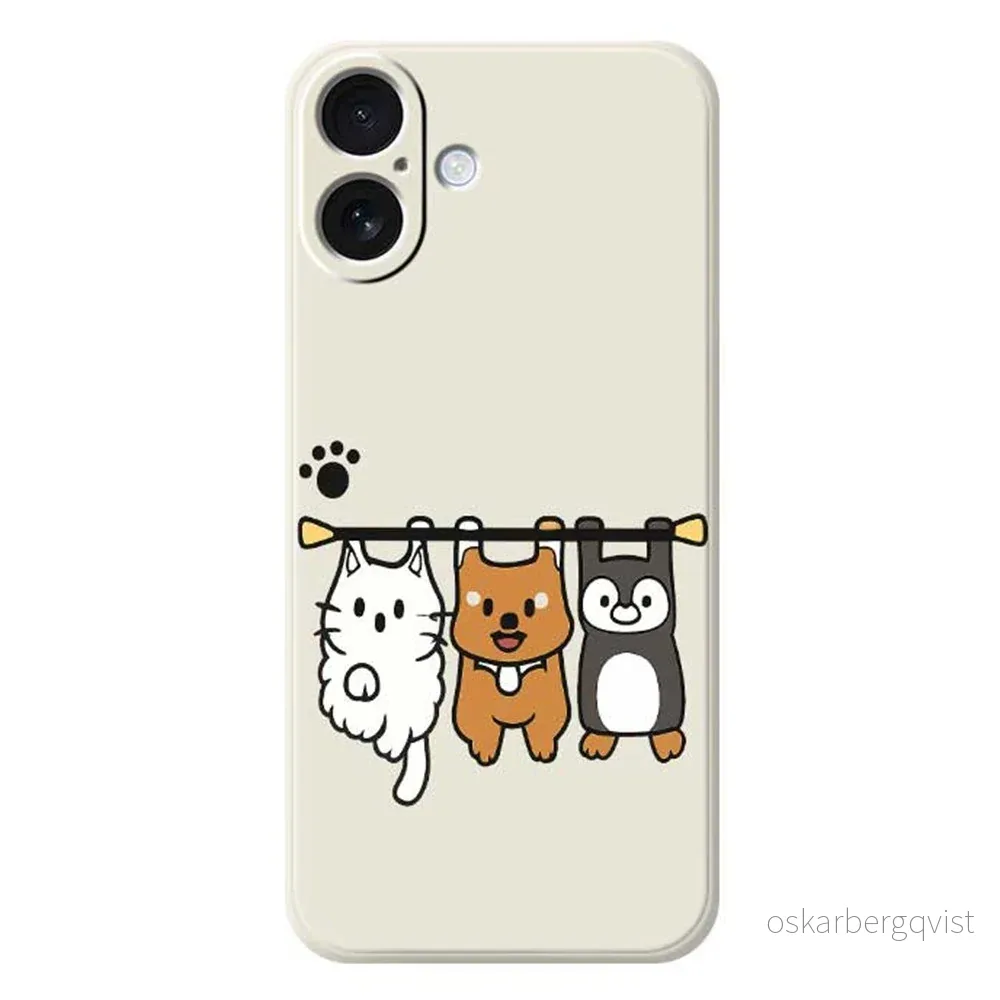 iPhone 17 Fleksibelt Plast Deksel m. Dyremotiv - Beige v:2518222