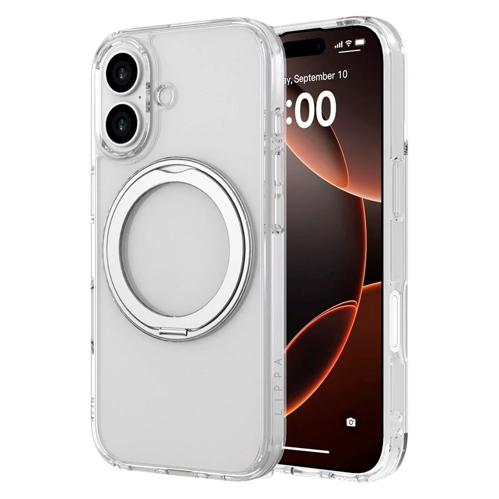 iPhone 17 Lippa Hybrid Plast Deksel m. 360 Roterende Kickstand – MagSa v:1493276 iPhone 17 Lippa Hybrid Plast Deksel m. 360 Roterende Kickstand – MagSa v:1493276