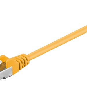 Goobay Kretskabel CAT 5e, SF/UTP, gul, 1 m kobberbelagt aluminiumtråd (CCA) v:2972429 Goobay Kretskabel CAT 5e, SF/UTP, gul, 1 m kobberbelagt aluminiumtråd (CCA) v:2972429