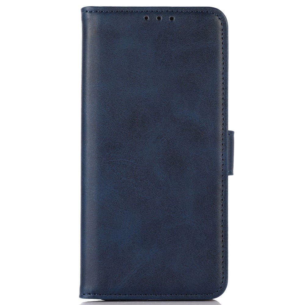iPhone 14 Kunstskinn Flip Deksel m. Kortholder - Blå v:5595821